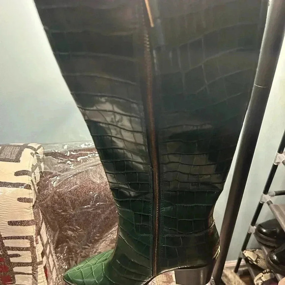 coach Shoes - Beautiful green coach boots. Brand new, never worn. Size 8. No box .